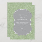 Gorgeous Floral Party Einladung (Sage) (Vorne/Hinten)