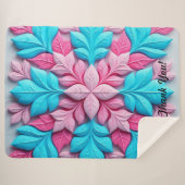 "Gorgeous floral Pattern" Sherpadecke (Vorderseite (Horizontal))