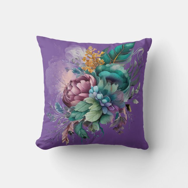 Gorgeous Floral Throw Kissen (Vorderseite)