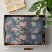 Gorgeous Flowers on a Dark Blue Background Seidenpapier (Geschenk)