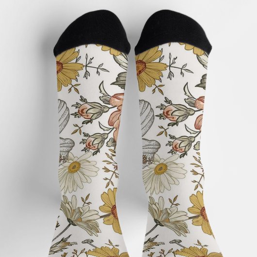 Gorgeous flowers socken (Oben)
