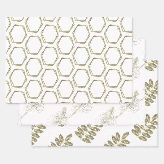 Gorgeous Foil Geometric Glam Geschenkpapier Set (Set)