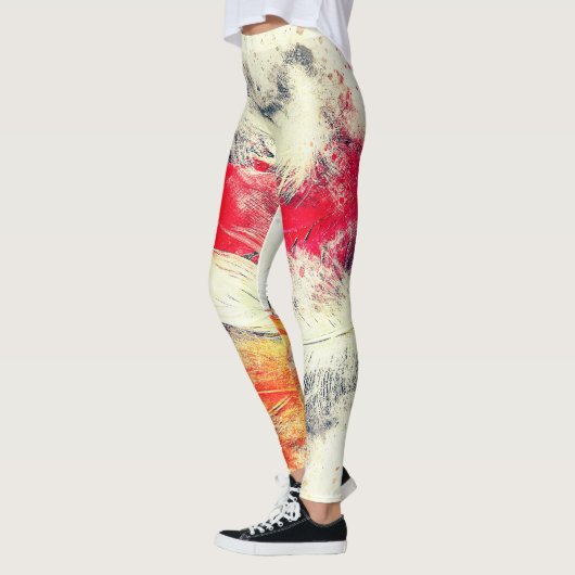 Gorgeous Funky Vibrant Feather Design Leggings (Links)