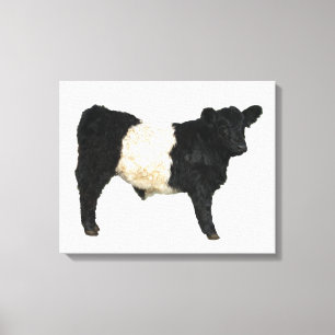 Gorgeous Galloway Steer Cutout Beltie Geschenk Leinwanddruck