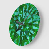 Gorgeous Gem Green Große Wanduhr (Winkel)