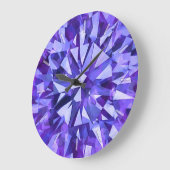 Gorgeous Gem Lila II Große Wanduhr (Winkel)