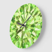 Gorgeous Gem Peridot Große Wanduhr (Winkel)