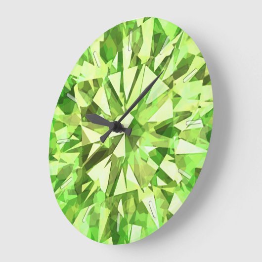 Gorgeous Gem Peridot Große Wanduhr (Winkel)