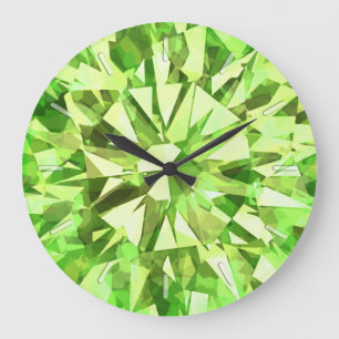 Gorgeous Gem Peridot Große Wanduhr