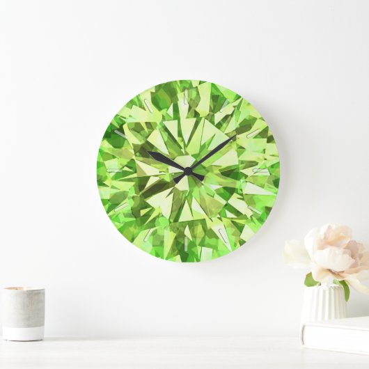 Gorgeous Gem Peridot Große Wanduhr (Zuhause)