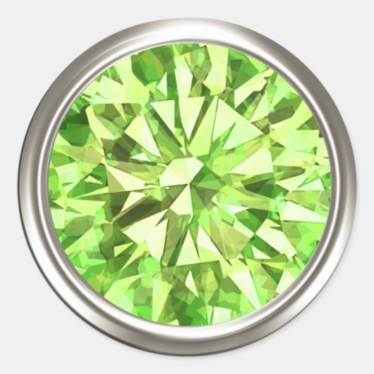 Gorgeous Gem Peridot Runder Aufkleber (Vorderseite)