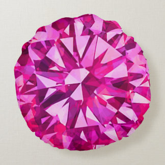 Gorgeous Gem Pink Rundes Kissen