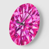 Gorgeous Gem Pinks Große Wanduhr (Winkel)