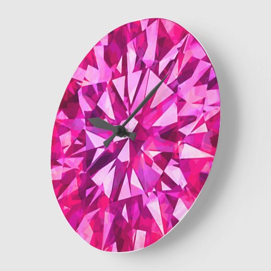 Gorgeous Gem Pinks Große Wanduhr (Winkel)