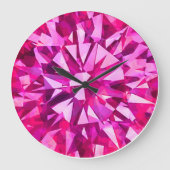 Gorgeous Gem Pinks Große Wanduhr (Vorderseite)