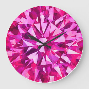 Gorgeous Gem Pinks Große Wanduhr