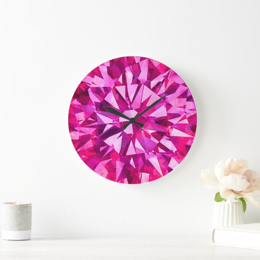 Gorgeous Gem Pinks Große Wanduhr (Zuhause)