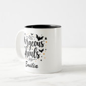 Gorgeous Ghouls Name Halloween Tasse für Freunde (Vorderseite Links)