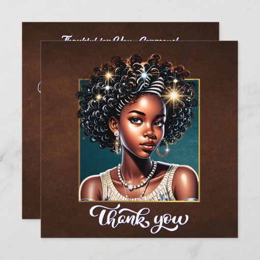 Gorgeous Girl Gratitude Card Einladung (Vorne/Hinten)