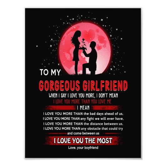 Gorgeous Girlfriend | Für meine wunderbare Freundi Fotodruck (Vorne)