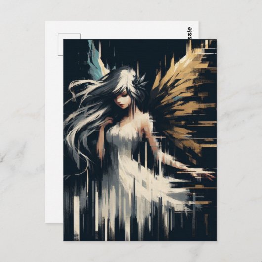 Gorgeous Glitch Fairy Postkarte (Vorne/Hinten)