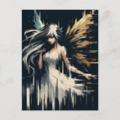 Gorgeous Glitch Fairy Postkarte (Vorderseite)