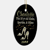 GORGEOUS GOLD 50. GEBURTSTAG DATED ORNAMENT (Rechts)