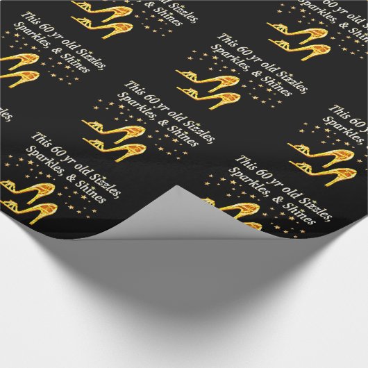 GORGEOUS GOLD 60. GEBURTSTAG GESCHENKPAPIER (Ecke)