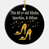 GORGEOUS GOLD 60. GEBURTSTAG KERAMIKORNAMENT (Vorne)