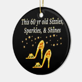 GORGEOUS GOLD 60. GEBURTSTAG KERAMIKORNAMENT (Links)