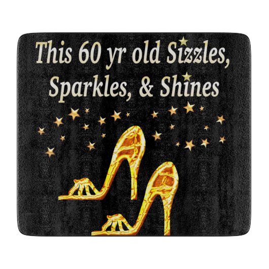 GORGEOUS GOLD 60. GEBURTSTAG SCHNEIDEBRETT (Vorderseite)