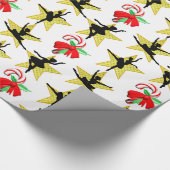 GORGEOUS GOLD DANCER CHRISTMAS DESIGN GESCHENKPAPIER (Ecke)