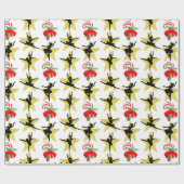 GORGEOUS GOLD DANCER CHRISTMAS DESIGN GESCHENKPAPIER (Flach)