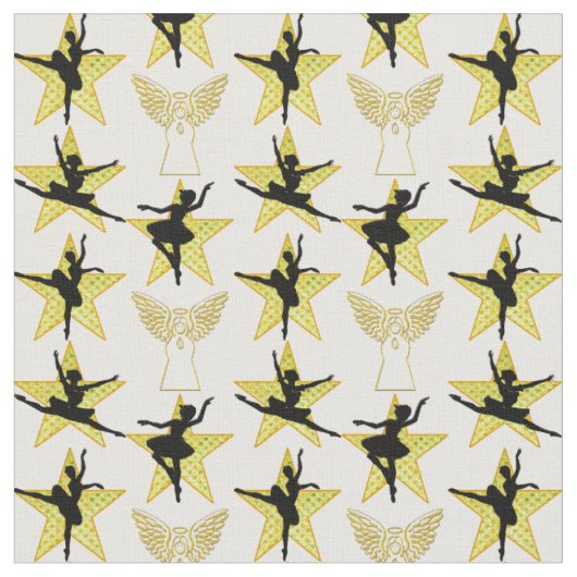 GORGEOUS GOLD DANCER CHRISTMAS DESIGN STOFF (Nahaufnahme)