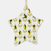 GORGEOUS GOLD FIGURE SKATEN CHRISTMAS DESIGNS KERAMIKORNAMENT (Rechts)