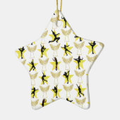 GORGEOUS GOLD FIGURE SKATEN CHRISTMAS DESIGNS KERAMIKORNAMENT (Links)