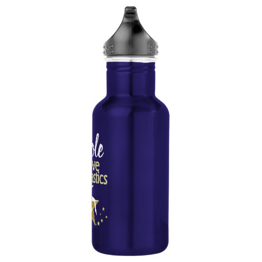 GORGEOUS GOLD I LIEBE GYMNASTICS DESIGN EDELSTAHLFLASCHE (Rechts)