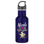 GORGEOUS GOLD I LIEBE GYMNASTICS DESIGN EDELSTAHLFLASCHE (Vorderseite)