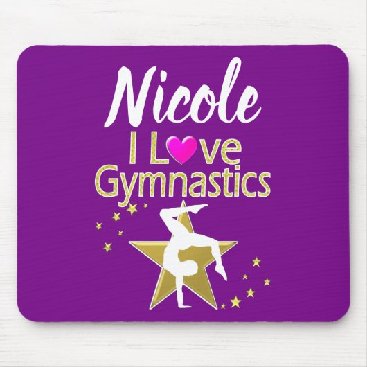 GORGEOUS GOLD I LIEBE GYMNASTICS DESIGN MOUSEPAD (Vorne)