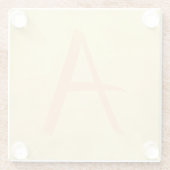 Gorgeous Gold Monogram Glasuntersetzer (Rückseite)