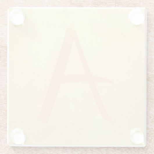 Gorgeous Gold Monogram Glasuntersetzer (Rückseite)