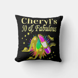 GORGEOUS GOLD PERSONALISIERT 50 YR ALT KISSEN