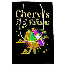 GORGEOUS GOLD PERSONALISIERT 50 YR ALT MITTLERE GESCHENKTÜTE