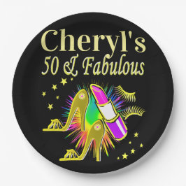 GORGEOUS GOLD PERSONALISIERT 50 YR ALT PAPPTELLER