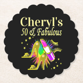 GORGEOUS GOLD PERSONALISIERT 50 YR ALT UNTERSETZER