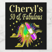 GORGEOUS GOLD PERSONALISIERT 50 YR ALT WEINETIKETT (Einzelnes Label)