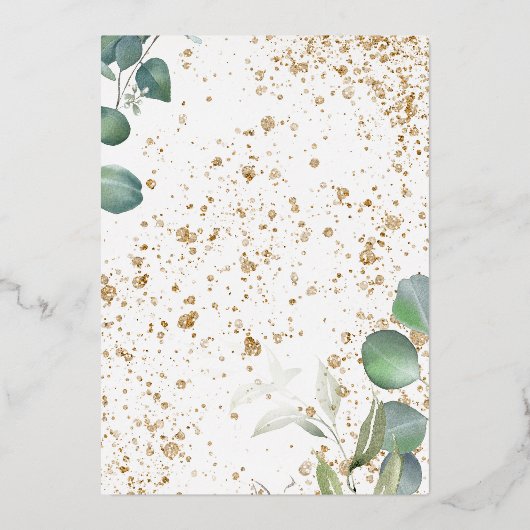 GORGEOUS GOLD WEDING FOLIENEINLADUNG (Rückseite)