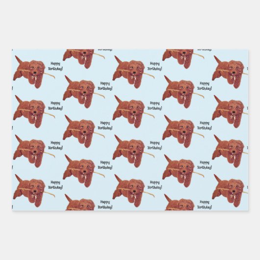 Gorgeous Golden Doodle Geschenkpapier Set (Vorderseite 2)