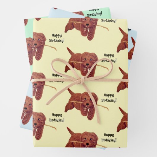 Gorgeous Golden Doodle Geschenkpapier Set (Beispiel)