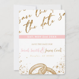 Gorgeous - Goldrosa SAMMLUNG A Save the Date 1 Einladung